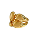 Anillo apilable de oro y plata bicolor