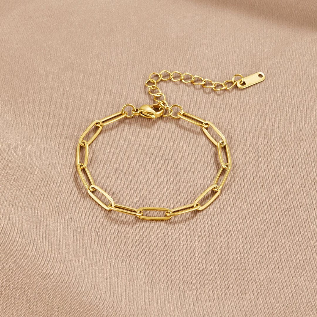 Pulsera de oro eslabón moderno
