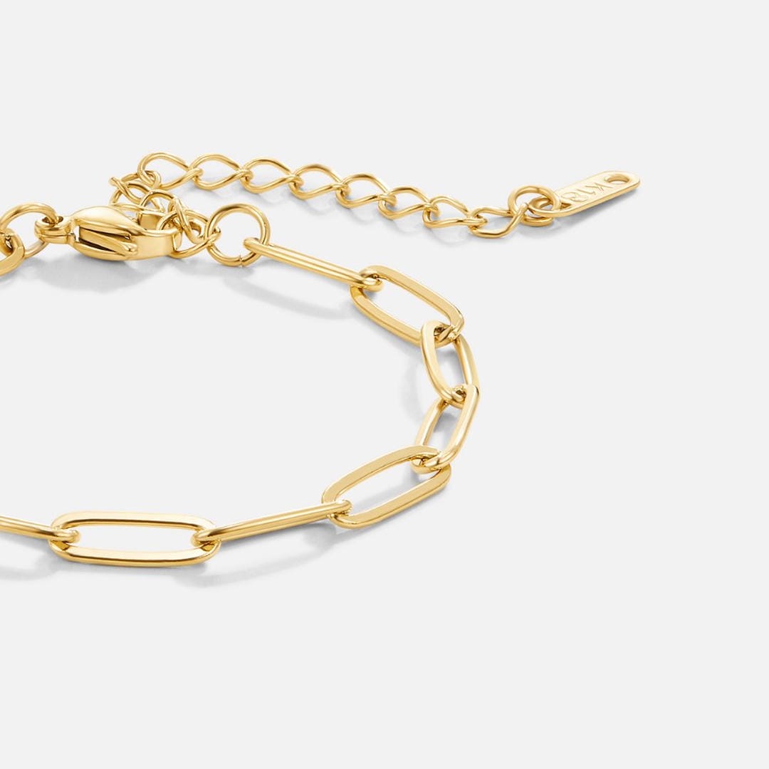 Pulsera de oro eslabón moderno