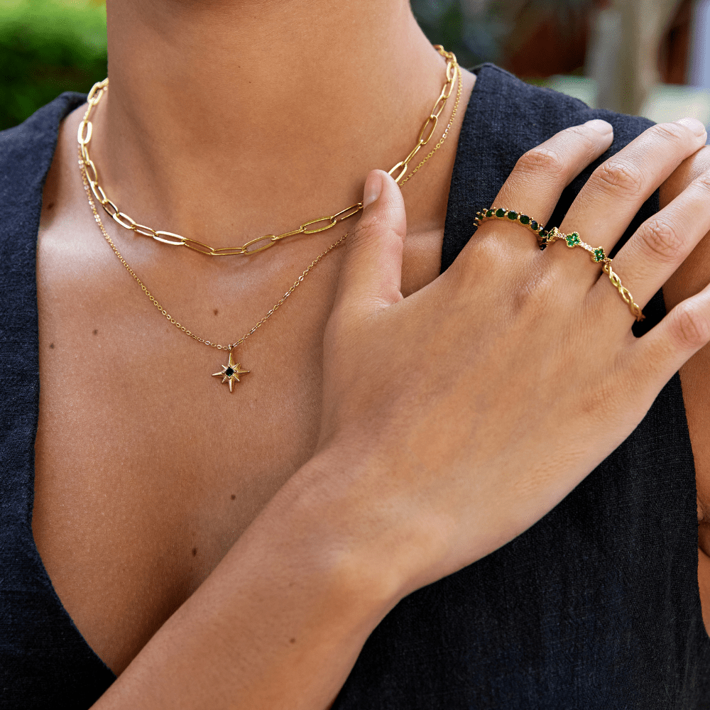 Collar de oro de clip