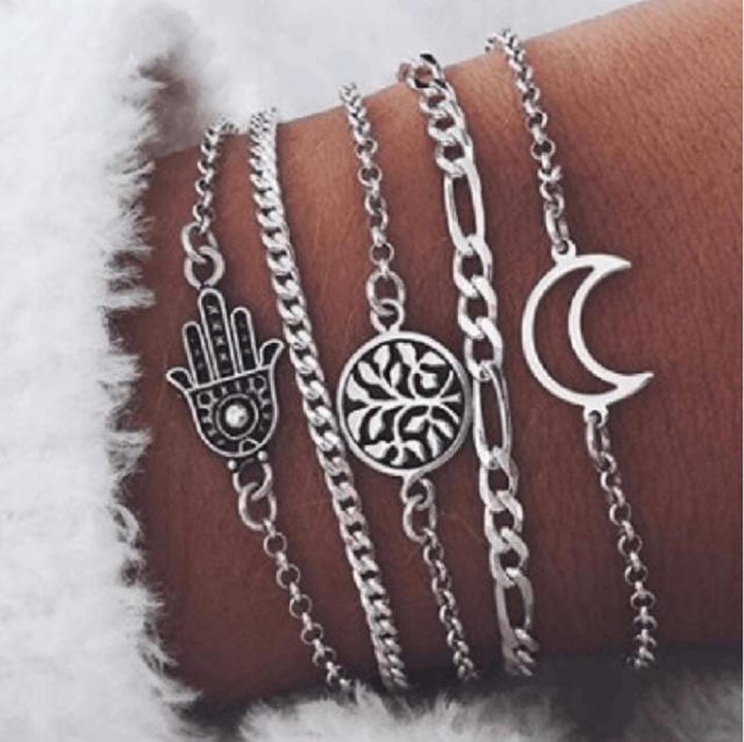 Conjunto de 5 pulseras únicas de primera calidad
