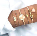 Conjunto de 5 pulseras únicas de primera calidad