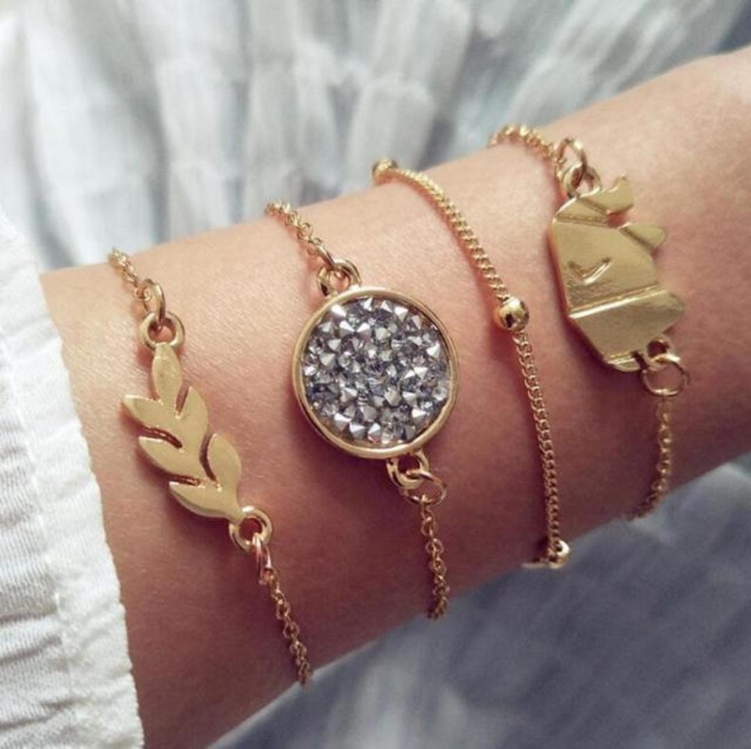 Conjunto de 5 pulseras únicas de primera calidad