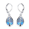 Pendientes Rama de Árbol de Ópalo Plateado