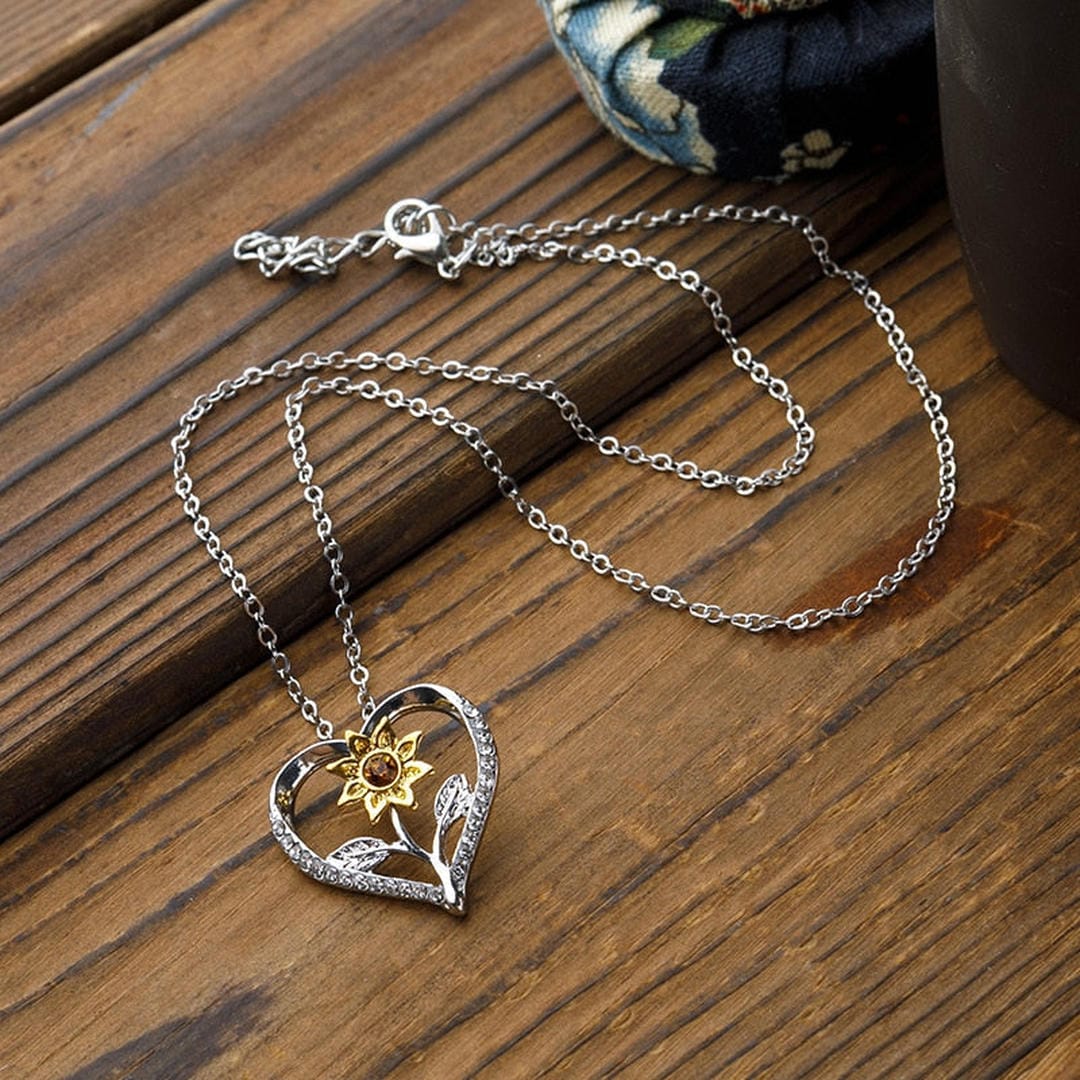 Collar Corazón Girasol