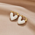 Pendientes de Corazón Blanco Puro