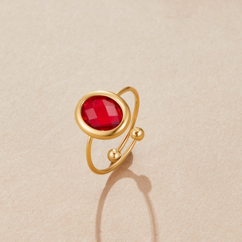 Anillo de oro con rubí