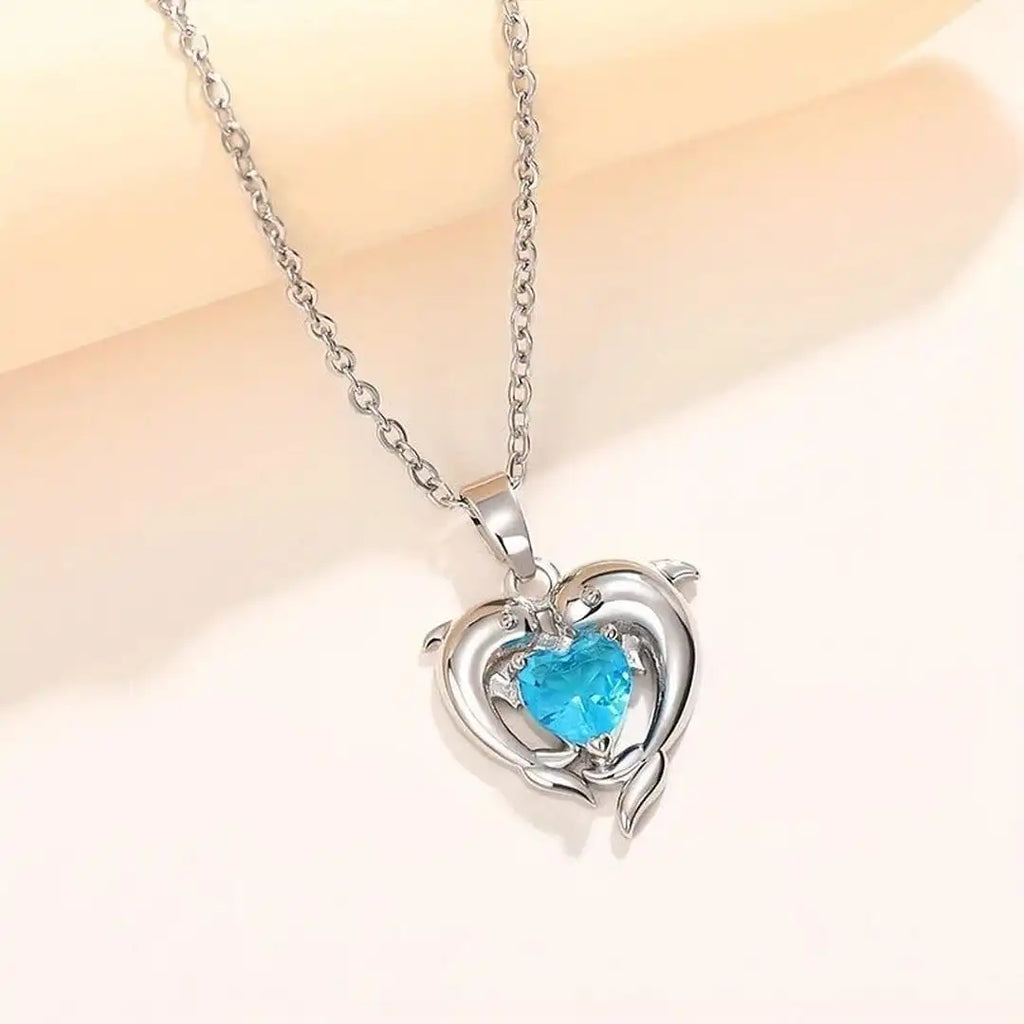 Collar de plata Amor de delfín