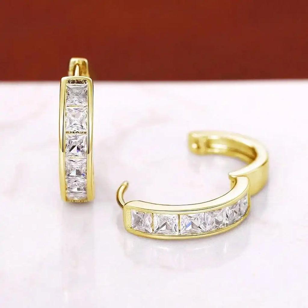 Pendientes de Aro de Oro con Cristales