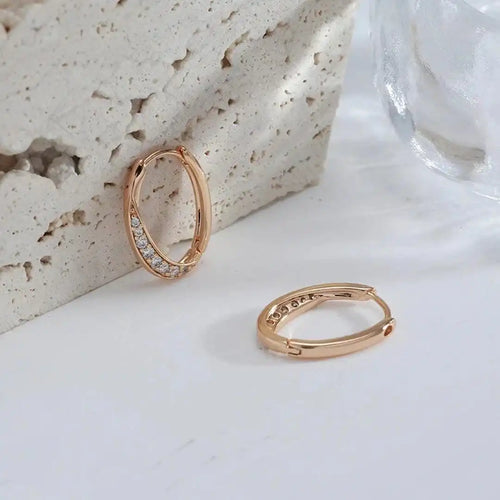 Pendientes de aro dorados chic