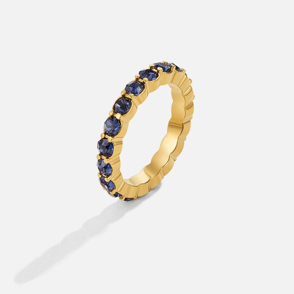 Anillo de cristal Sapphire Beauty de 18k