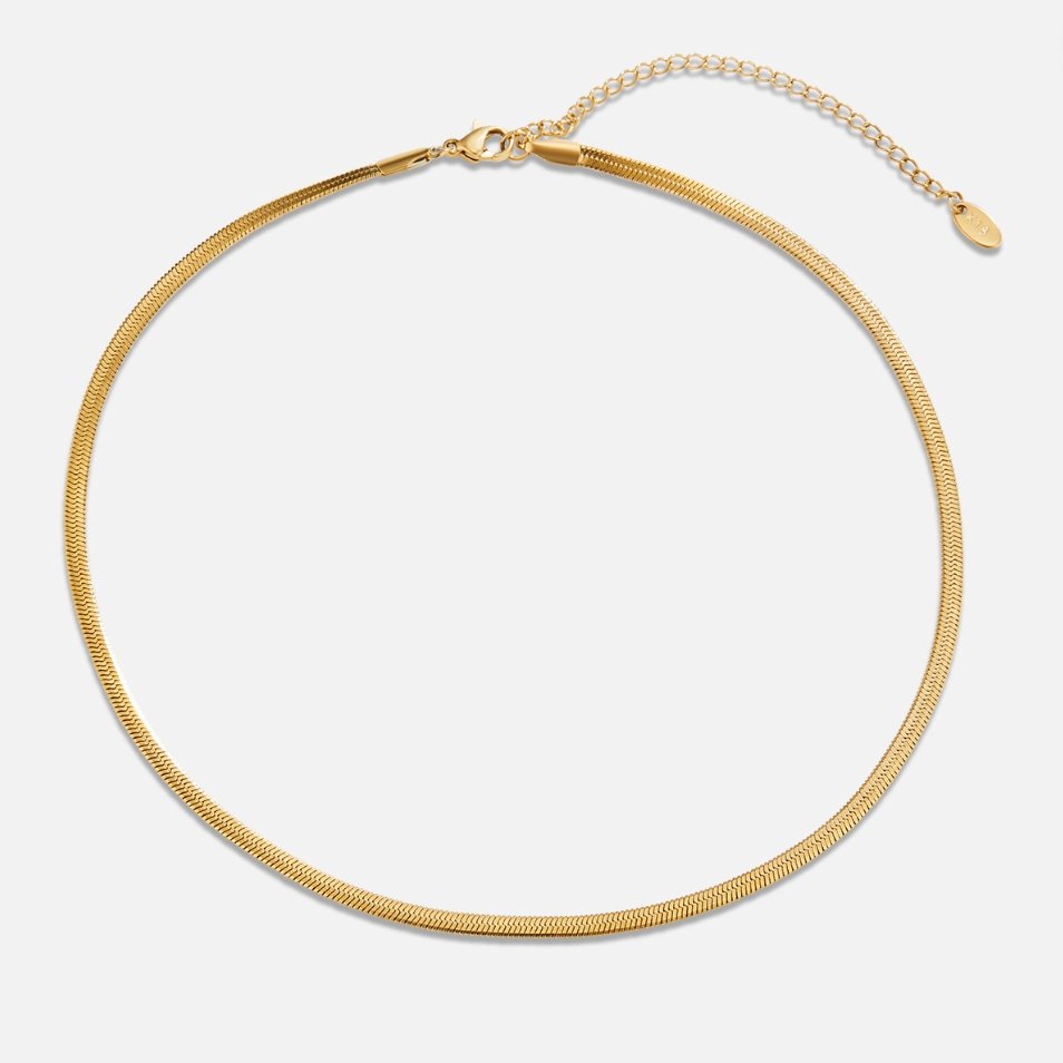 Collar de oro Sarya tipo cadena de serpiente