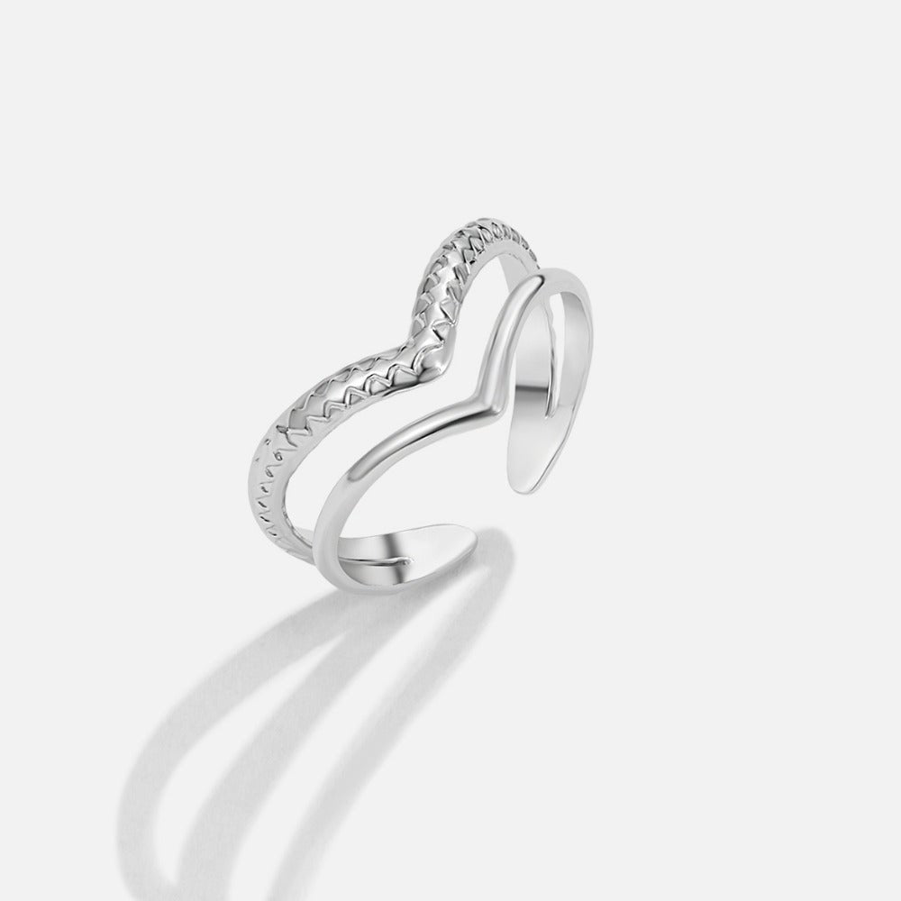 Anillo de envoltura en capas Silver Harper