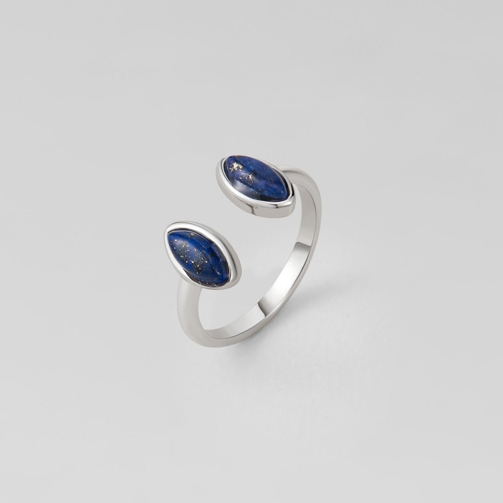 Anillo Envolvente de Plata y Lapislázuli