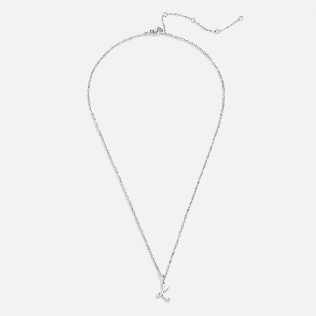 Collar Corazón de Plata con Letra