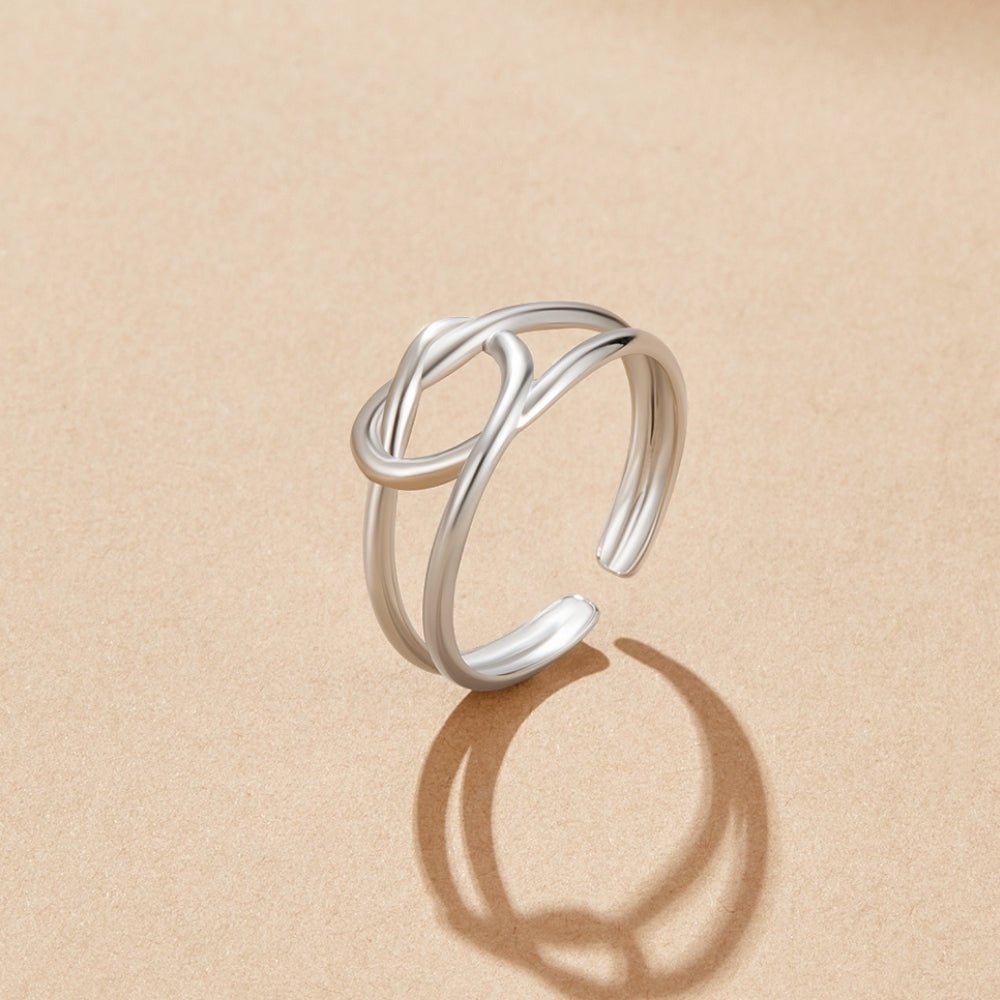 Anillo Nudo de Amor en Plata