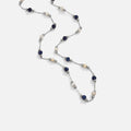 Collar plateado Lulu Midnight con cuentas y piedras