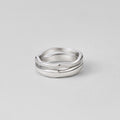 Anillo de plata Madison Wave Set