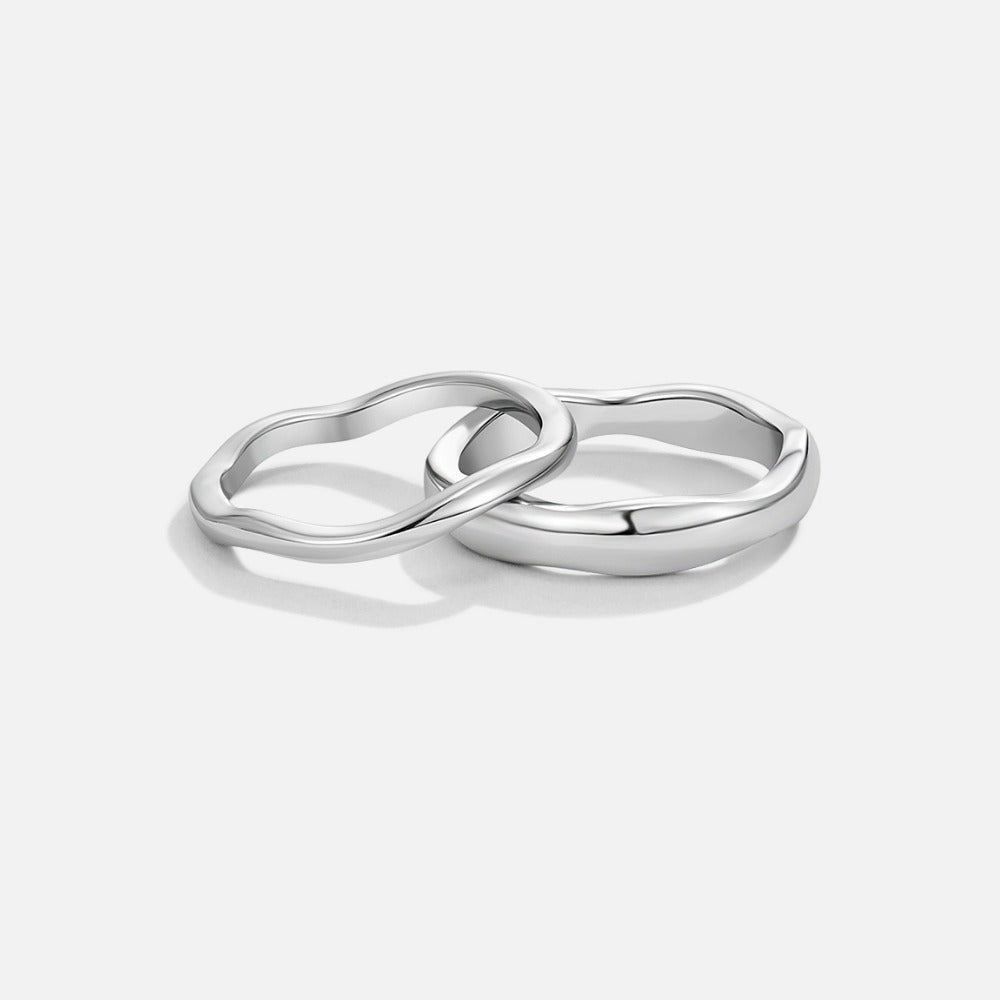 Anillo de plata Madison Wave Set