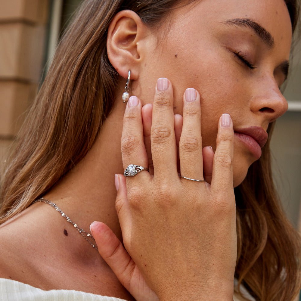 Anillo de Perlas Royal Vintage Plateado