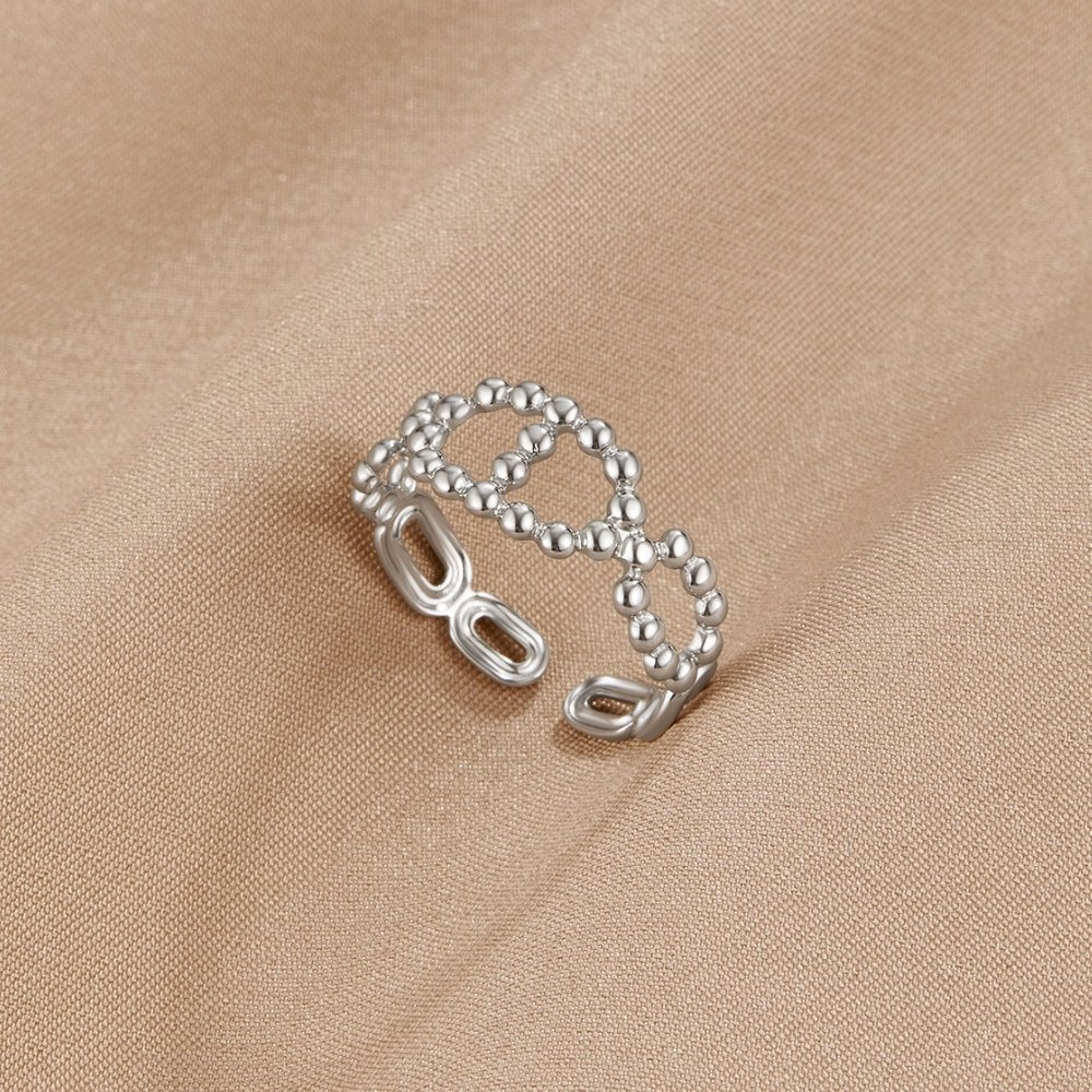 Anillo de cadena Yulah plateado