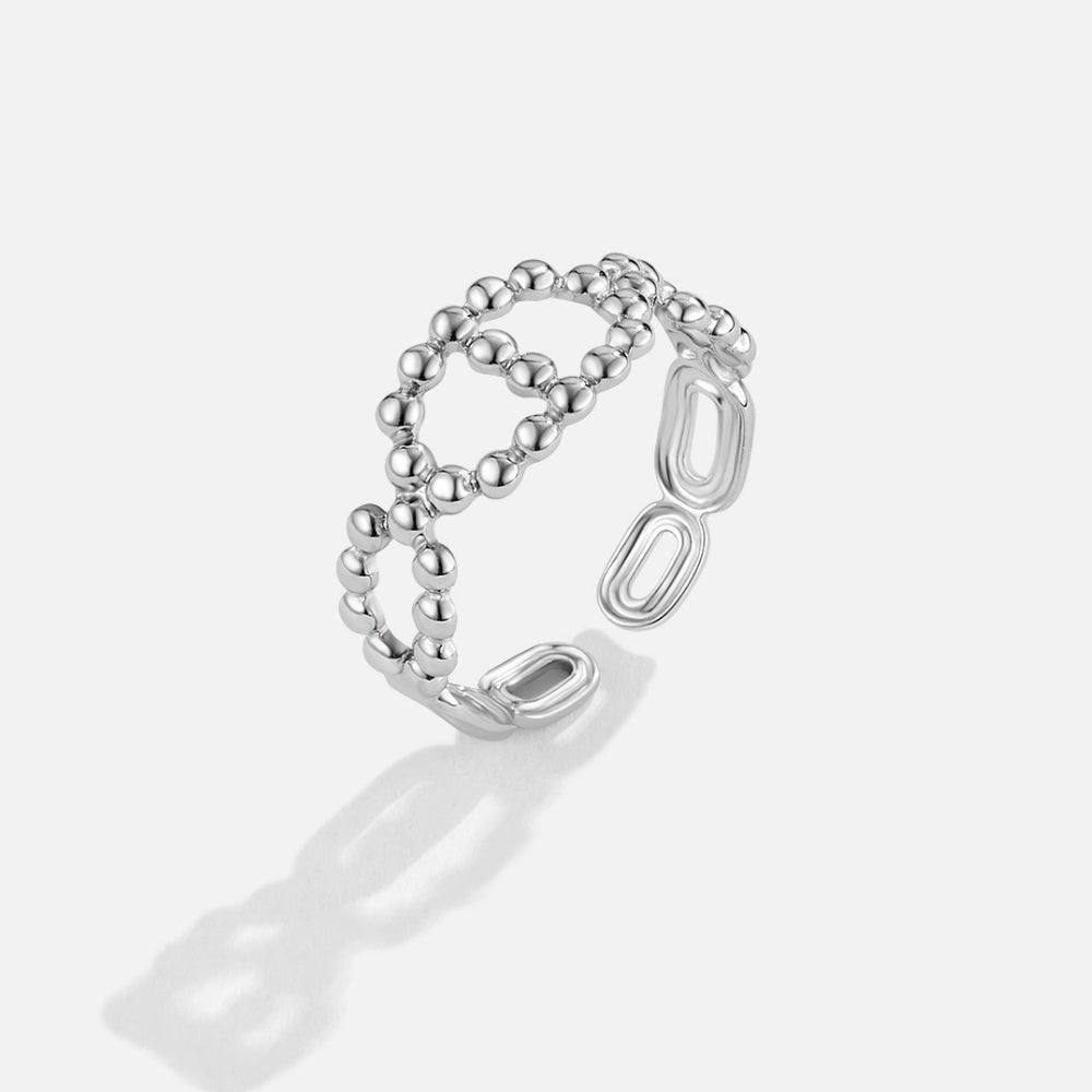 Anillo de cadena Yulah plateado