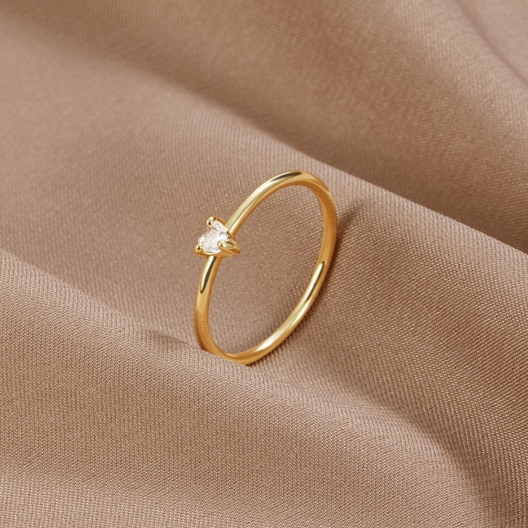 Anillo Corazón de Cristal "Pequeño Amor"