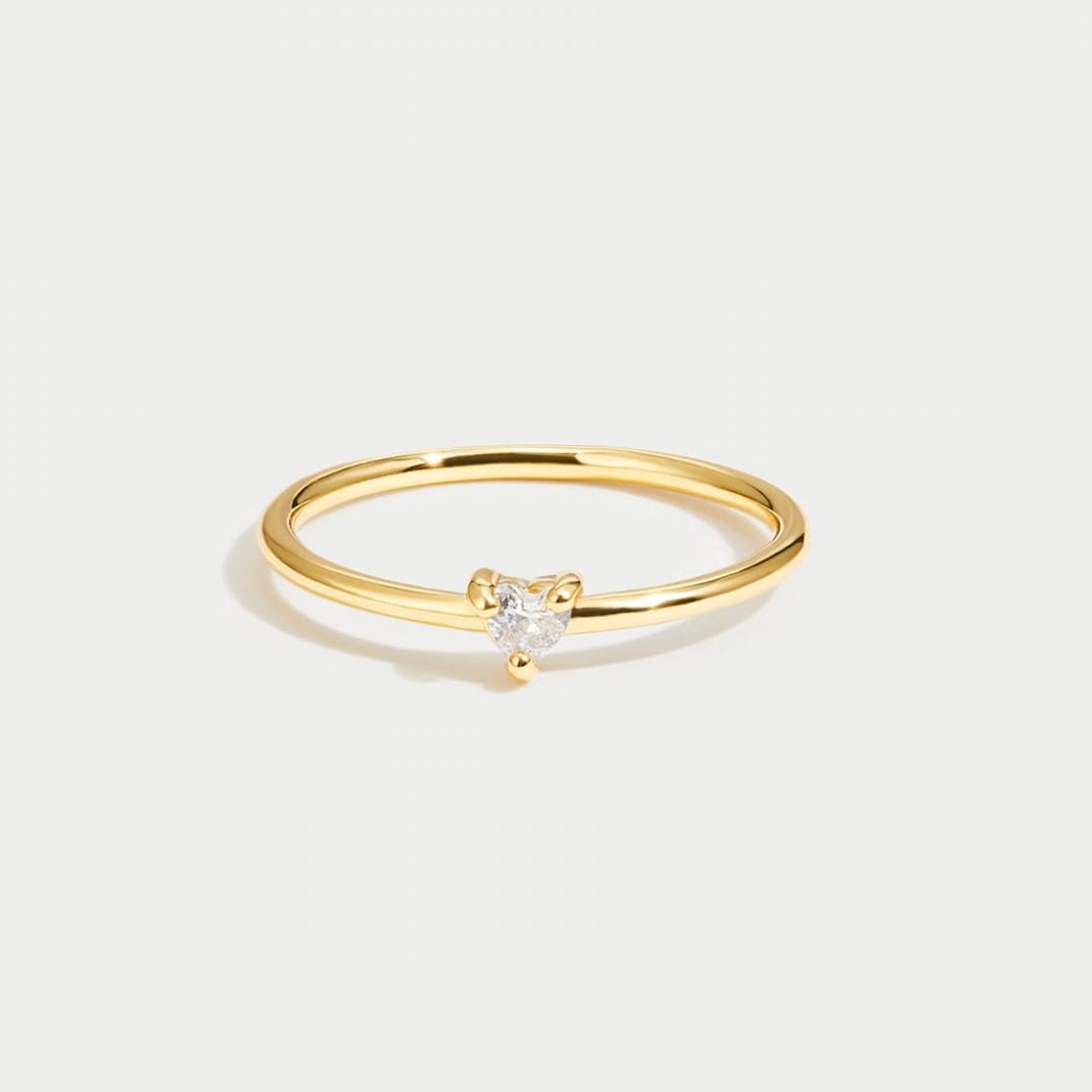 Anillo Corazón de Cristal Amor