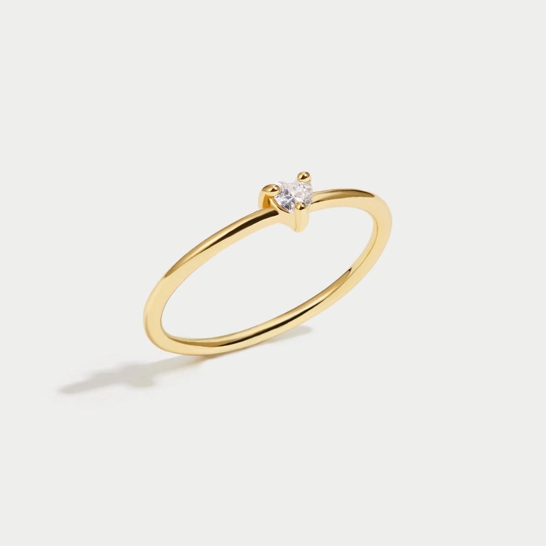 Anillo Corazón de Cristal Amor