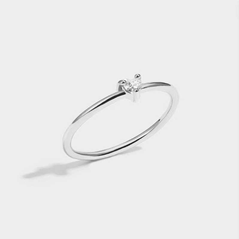 Anillo Corazón de Cristal "Pequeño Amor"