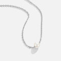 Collar Solitario de Plata con Perla
