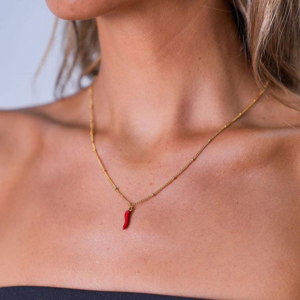 Collar Colgante Chili Rojo Radiante