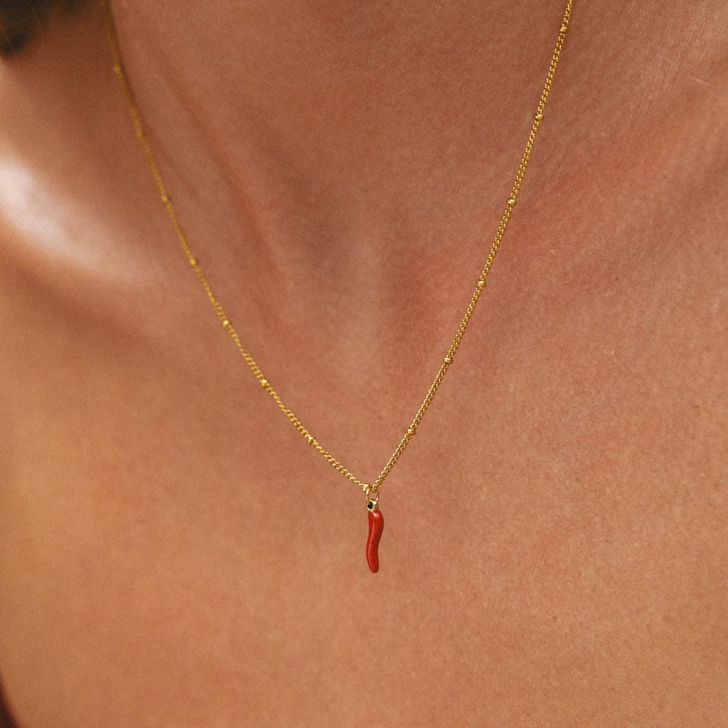 Collar Colgante Chili Rojo Radiante