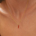 Collar Colgante Chili Rojo Radiante