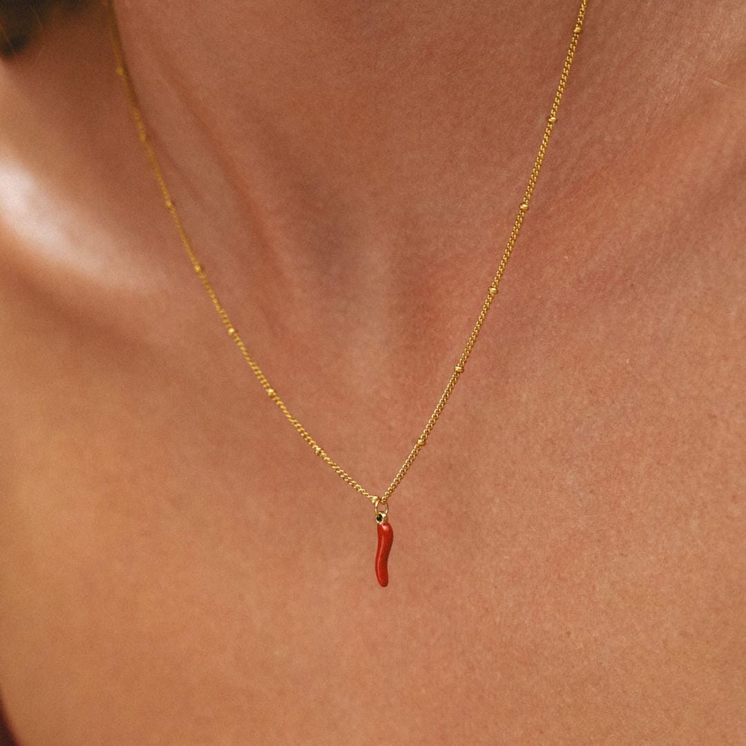 Collar Colgante Chili Rojo Radiante