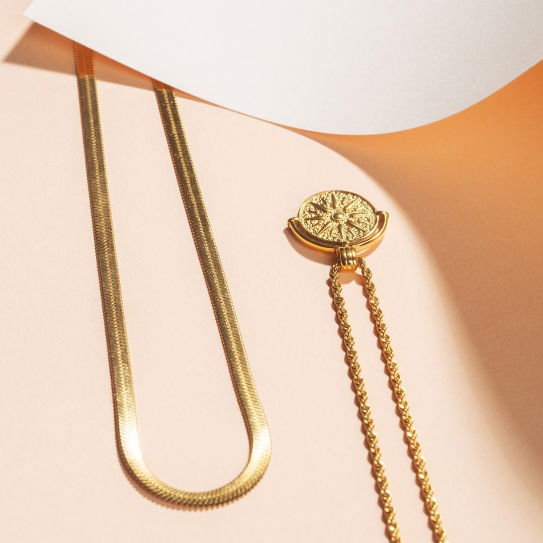 Conjunto en capas de collar Golden Radiance