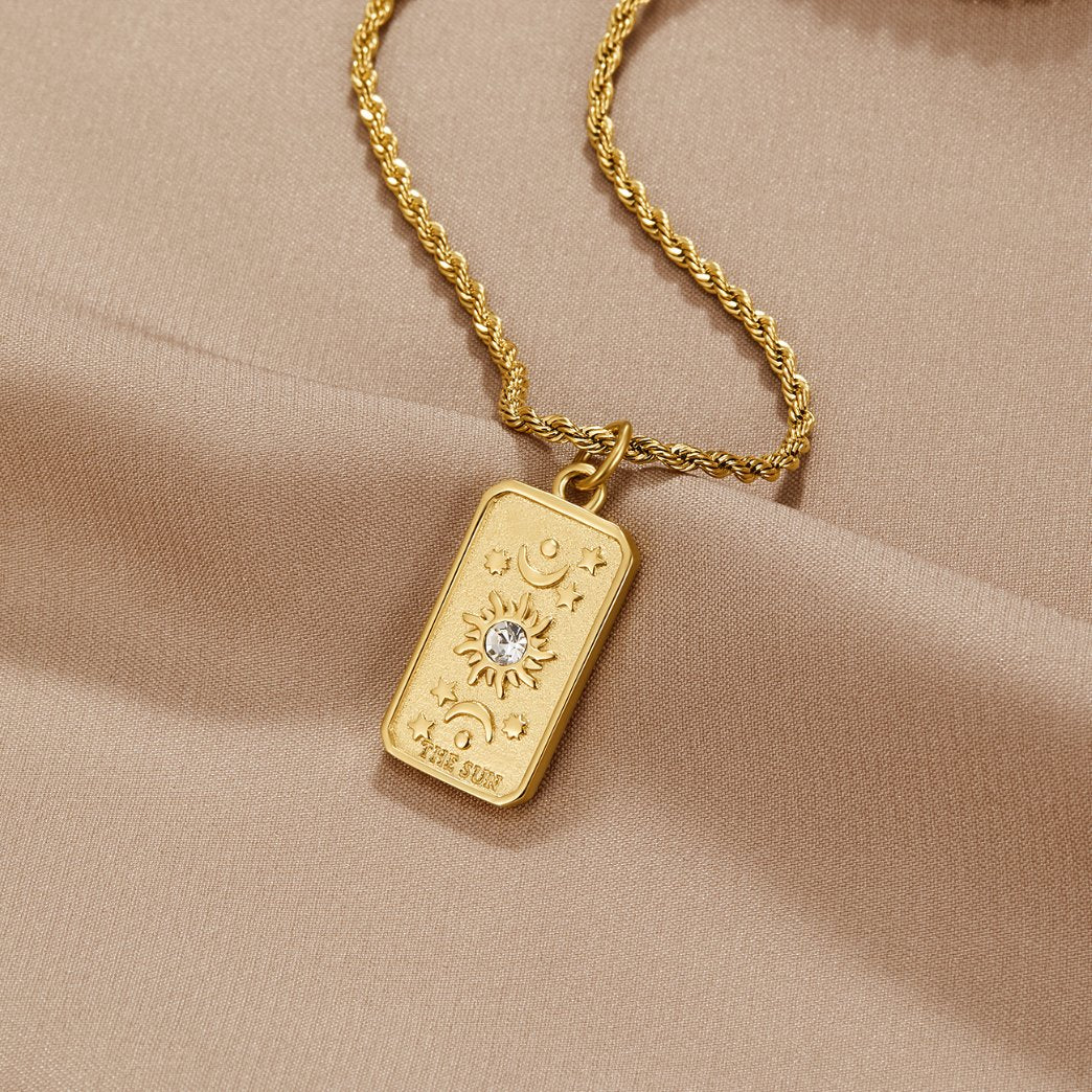 Collar Colgante de Tarot "El Sol"