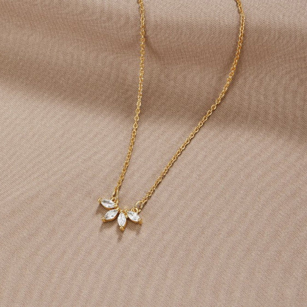 Collar colgante Tiffany Crystal Leaf