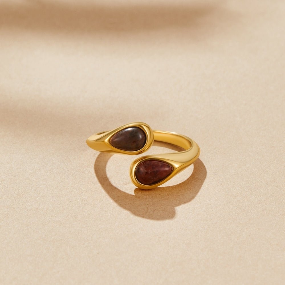 Anillo Envolvente de Piedra Ojo de Tigre
