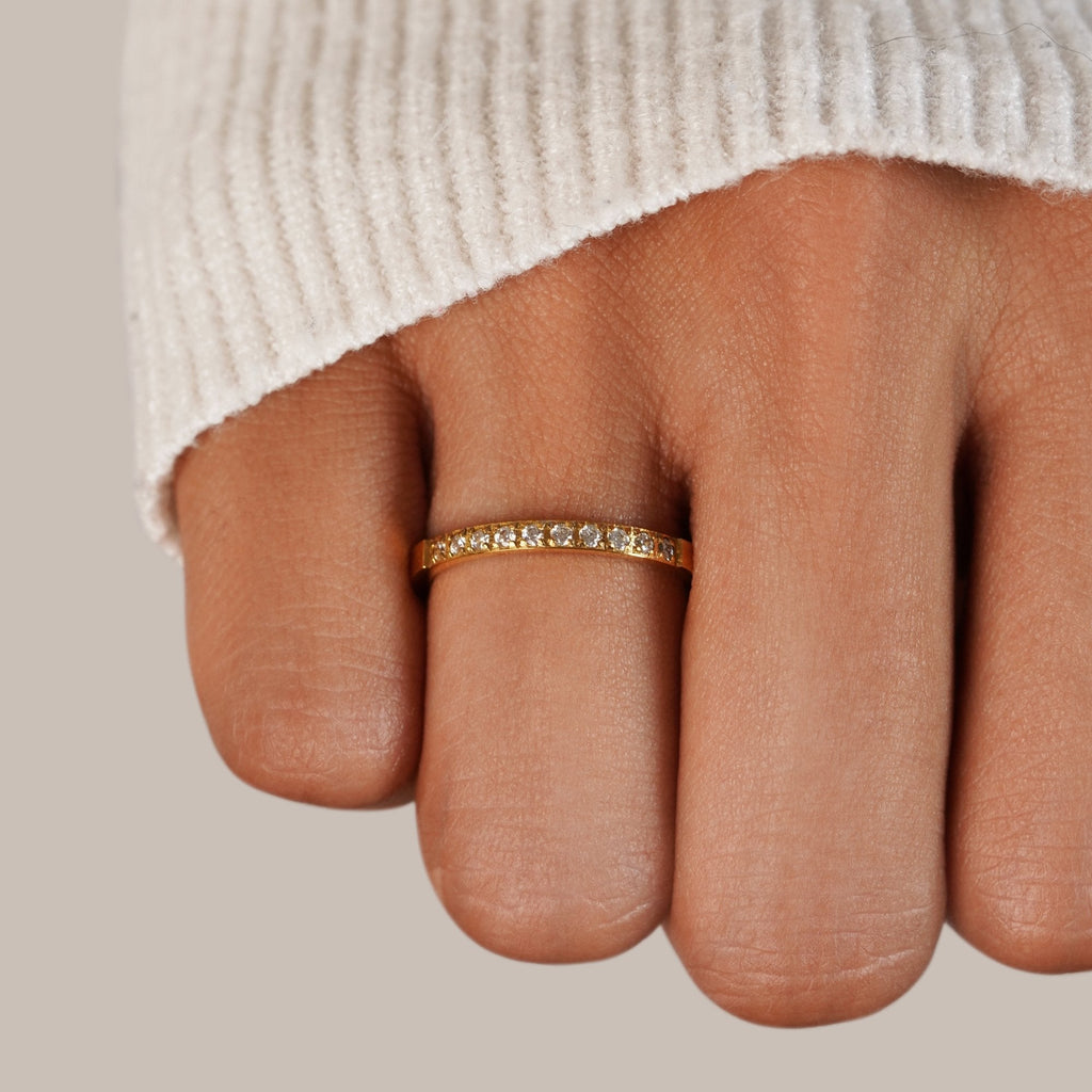 Anillo de cristal de 18K Belleza Eterna