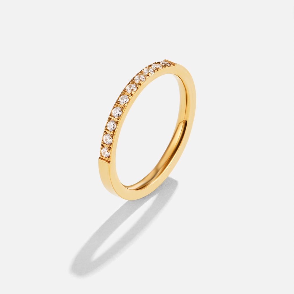 Anillo de cristal de 18K Belleza Eterna