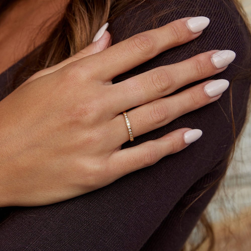 Anillo de cristal de 18K Belleza Eterna