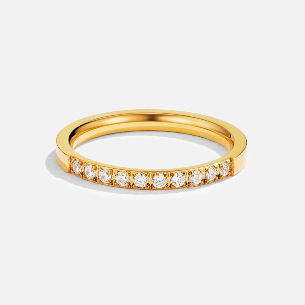 Anillo de cristal de 18K Belleza Eterna