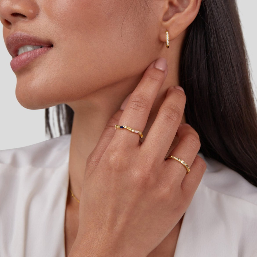 Anillo de cristal de 18K Belleza Eterna