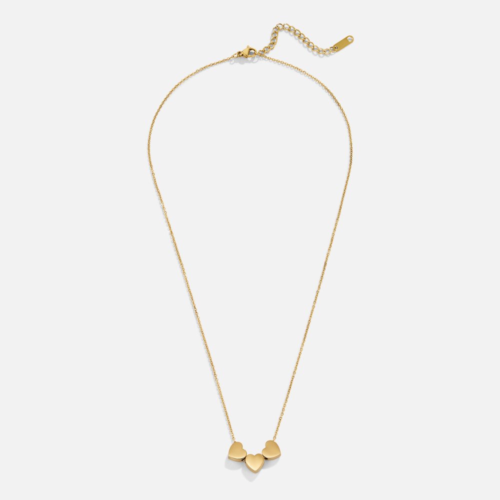 Collar Colgante Corazón Trío