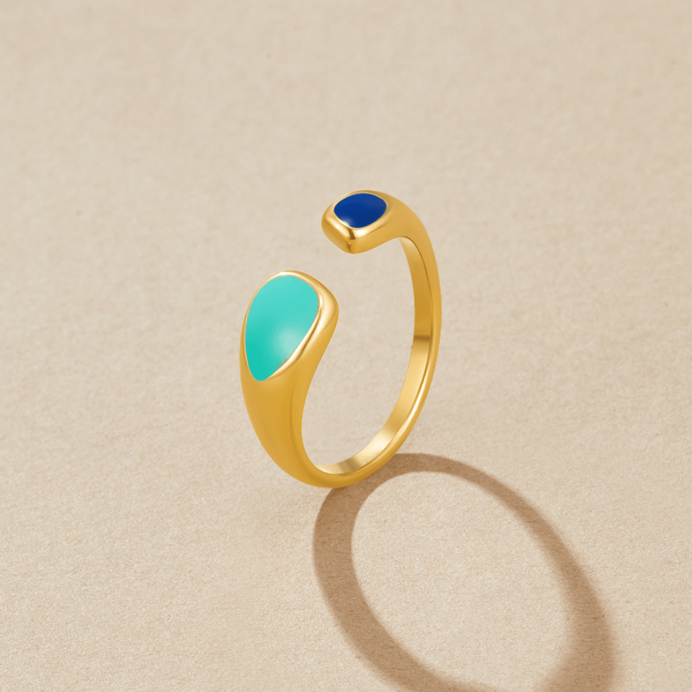Anillo Sahara Envolvente Turquesa