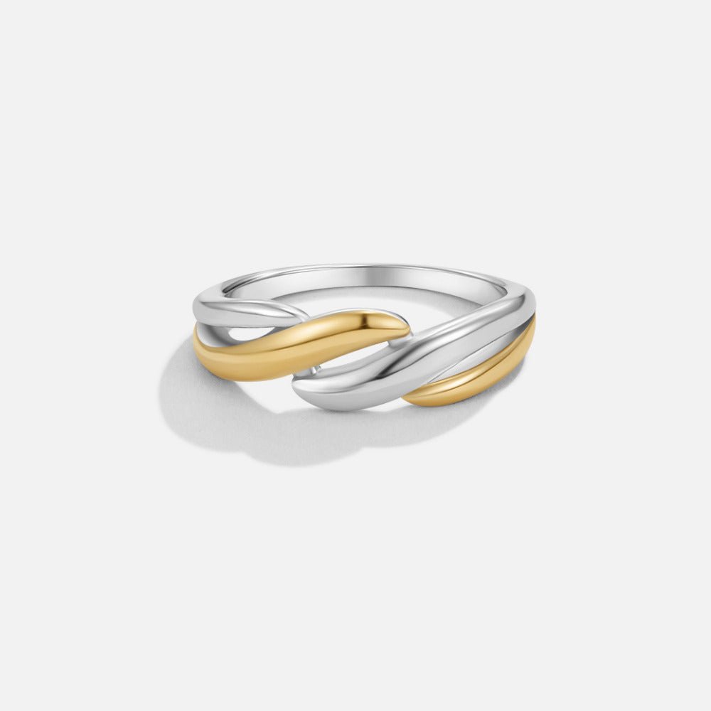 Anillo bicolor Ella retorcido