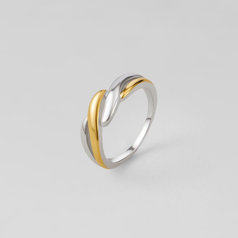 Anillo bicolor Ella retorcido