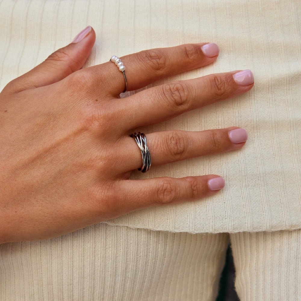 Anillo de Plata Mia Trenzado