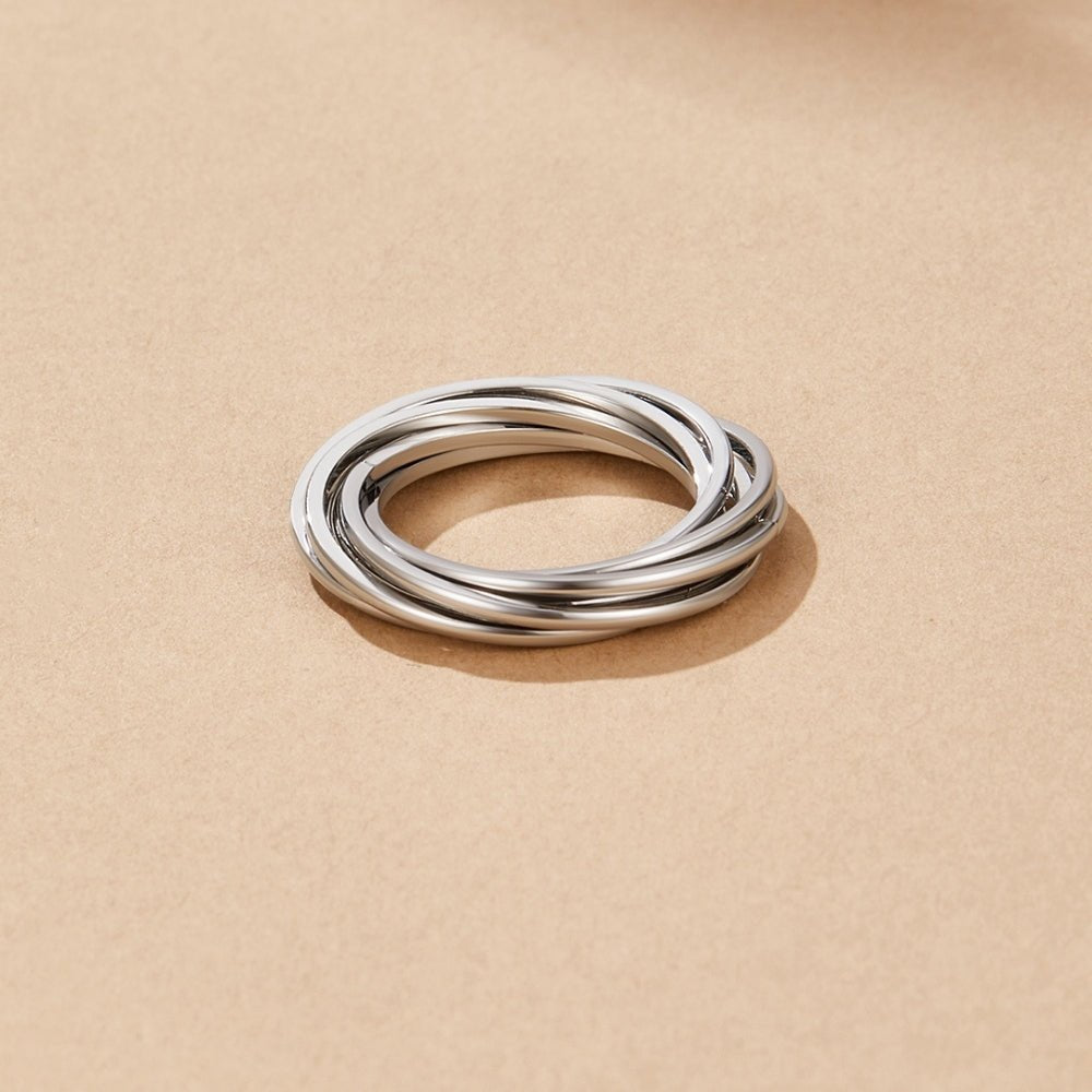 Anillo de Plata Mia Trenzado